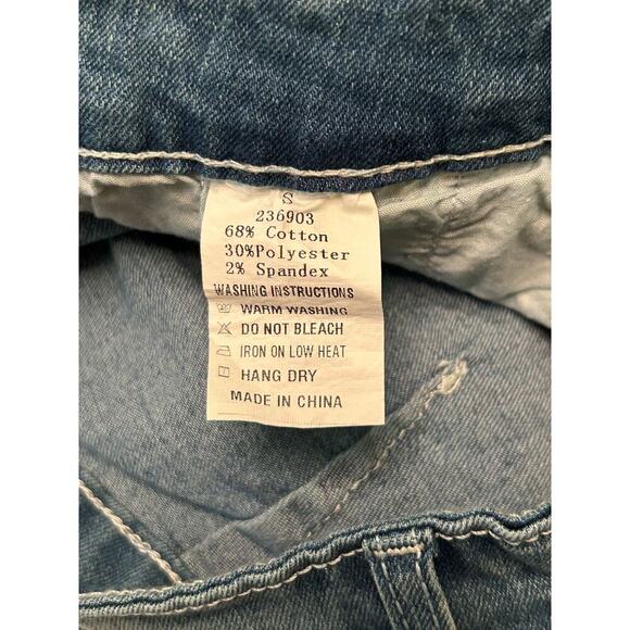 NWOT Flamingo Lightweight Light Wash Wide Leg Denim Pleated Front Jeans-Small-29 - Picture 5 of 14